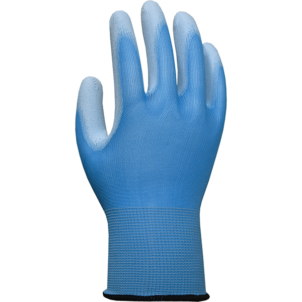 PU背抜き手袋10双組　ブルー　A-228