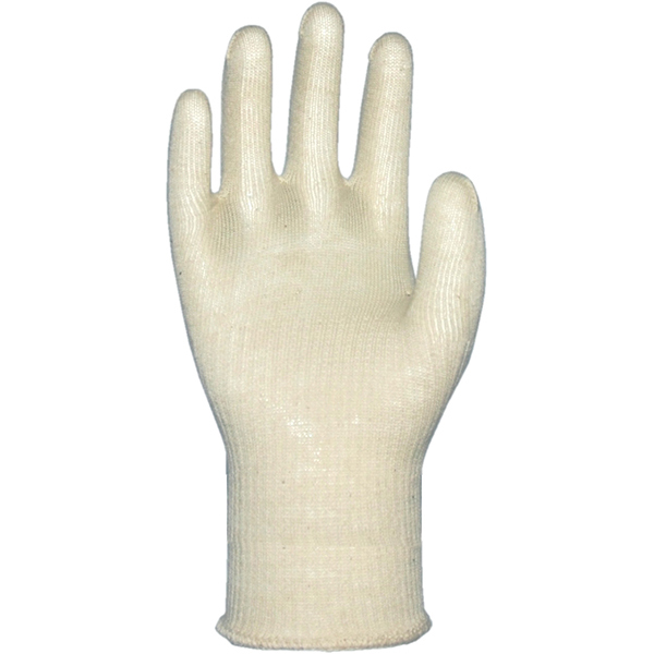 よく使う純綿下ばき手袋15G6双組　キナリ　A-21