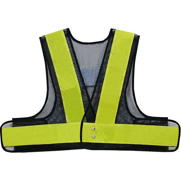 反射ベスト　ショート丈　ネイビー×イエロー　A-585