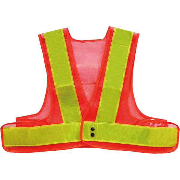 反射ベスト　ショート丈　オレンジ×イエロー　A-587